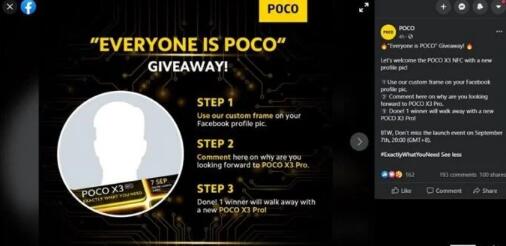 POCO X3 Pro名称出现在已删除的促销图像中