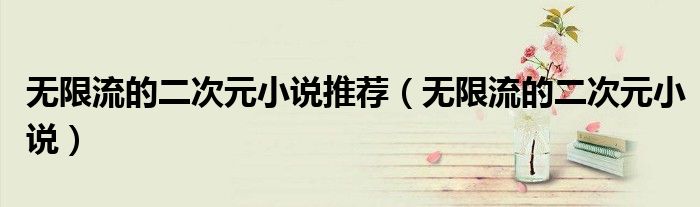 无限流的二次元小说推荐（无限流的二次元小说）